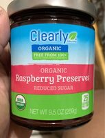 Clearly organic raspberry preserves