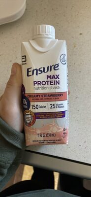Ensure Max Protein nutrition shake Creamy Strawberry by Ensure