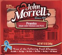 Chicken and pork franks count