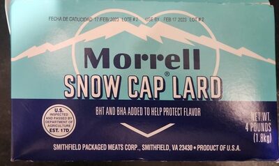 Snow Cap Lard by Morrell