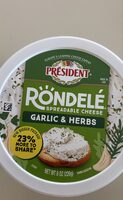 Spreadable Cheese, Garlic & Herbs