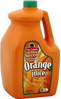 No pulp orange juice from concentrate