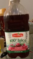 100% cranberry flavored juice blended with grape