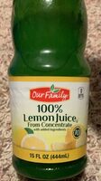 100% lemon juice from concentrate