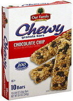 Chocolate Chip Chewy Granola Bars