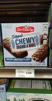 Dipped chocolate chip chewy granola bars, dipped chocolate chip