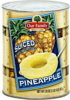 Pineapple sliced in 100% pineapple juice
