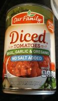Diced tomatoes basil, garlic,