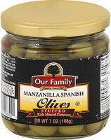 Manzanilla Stuffed Spanish Olives With Pimiento
