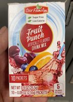 Fruit punch sugar free low calorie drink mix