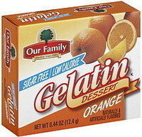 Orange sugar free gelatin dessert