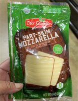 Mozzarella natural low moisture part skim sliced cheese