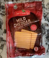 Mild cheddar natural sliced cheese
