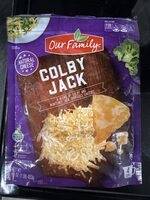 Colby jack a blend of shredded colby and monterey