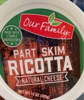 Part skim ricotta cheese