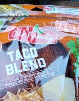 A blend of shredded cheddar and monterey jack