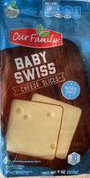 Baby Swiss cheese slices