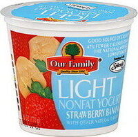 Strawberry banana light nonfat yogurt