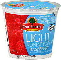 Raspberry light nonfat yogurt