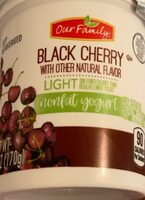 Light black cherry nonfat yogurt