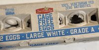 Cage fee large white eggs