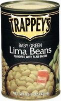 Baby green lima bean with bacon