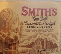 Smiths sea salt caramel pretzel premium ice cream