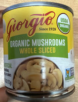 Organic sliced mushrooms