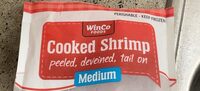 Cooked Shrimp peeled, deveined, tail on Medium
