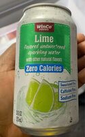 Lime flavoured unsweetened sparkling water