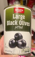 Large black olives - pitted