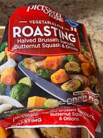 Halved Brussels Sprouts, Butternut Squash & Onions