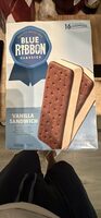Vanilla sandwich flavored reduced fat ice cream between chocolate wafers, vanilla