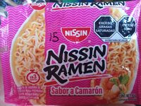 Sopa Nissin sabor a camarón tipo ramen