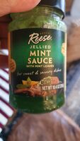 Jellied mint sauce with mint leaves
