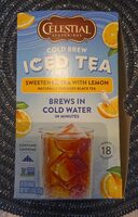 Cold Brew Iced Tea Sweetened Tea With Lemon