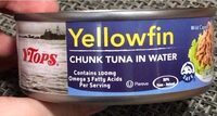 Yellowfin chunk tuna in water