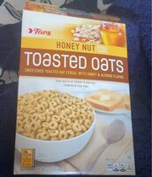 Sweetened toasted oat cereal with honey & almond flavor