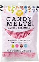 Candy melts pink artificial vanilla flavored candy