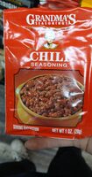 Grandma's seasonings, chili seasoning