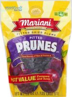 Pitted dried prunes
