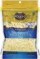Polly o whole milk shredded mozzarella cheese