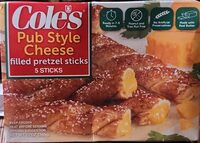 Cole's, pretzel sticks filled with pub cheese