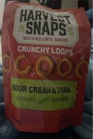 Crunchy Loops Sour Cream & Onion Baked Red Lentil Snacks