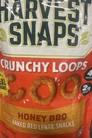 Honey bbq baked red lentil snacks