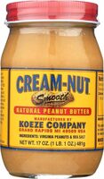 CREAM-NUT Smooth Natural Peanut Butter