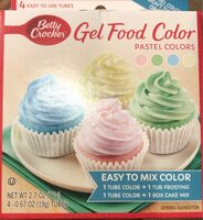 Pastel gel food colors