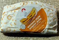 Western style omelet wrap flavored with ham
