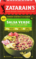 Salsa verde brown rice with red beans