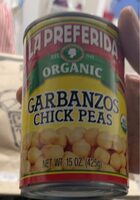 Organic Garbonzos Chick Peas